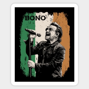 Vintage Distressed Bono Sticker